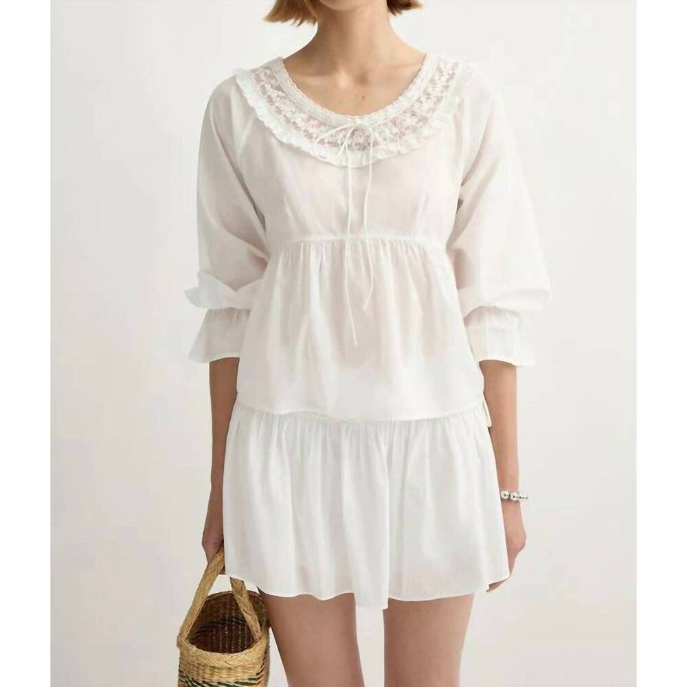 NEW POSSE danielle blouse in white